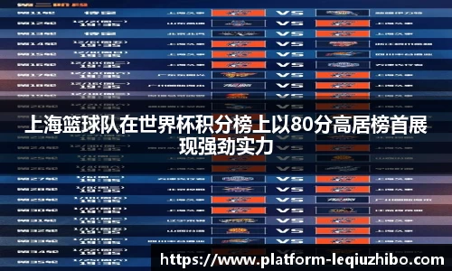 上海篮球队在世界杯积分榜上以80分高居榜首展现强劲实力
